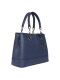 Women Navy Blue Solid Handheld Bag