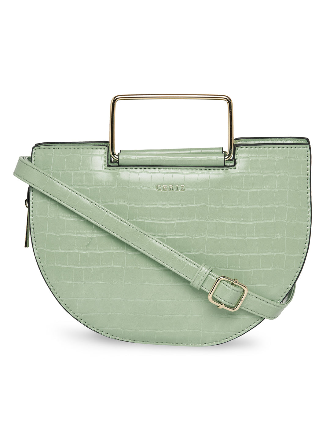 Women Sea Green Sling Bag
