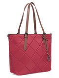 Women Red Checked Tote Bag