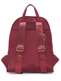 Women Burgundy Solid Backpack