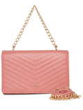 Women Pink Textured Sling Bag
