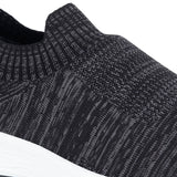 Men Dark Grey Woven Design Walking Shoes