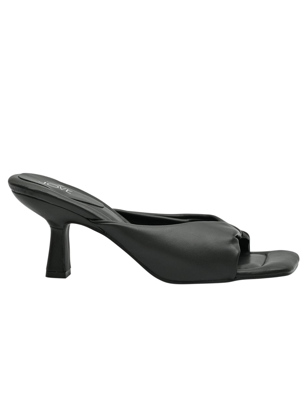 Women Black Solid Sandals
