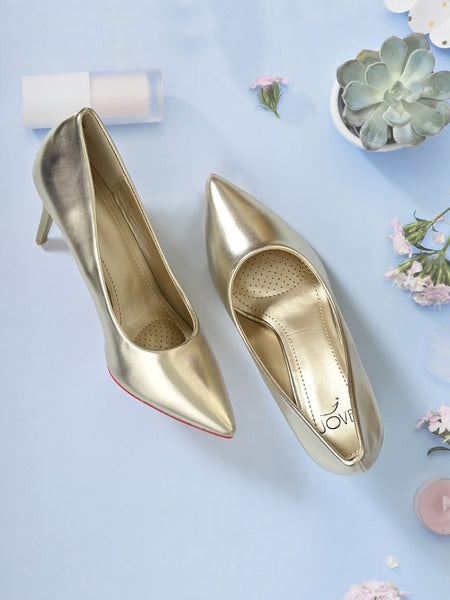 Buy Stepee Elegant Party Wear Fashion Pointed Toe Rose Gold Heel Belly  Shoes for Women Size-40 Online at Best Prices in India - JioMart.