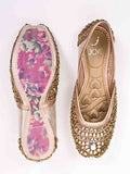 Women, Women Footwear, Rose Gold Mojaris