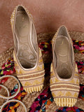 Women, Women Footwear, Yellow Mojaris
