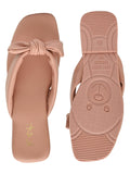 Women Footwear, Pink T-Strap Flats