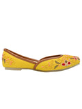Women Footwear, Yellow Mojaris