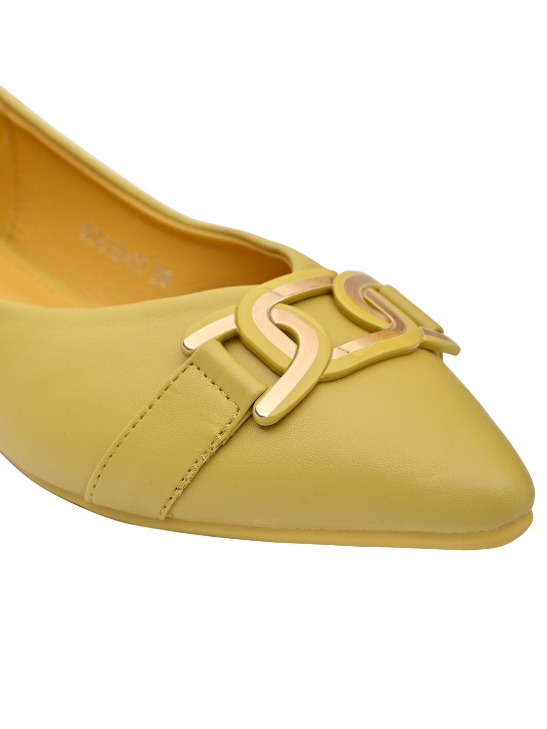 Women Footwear, Mustard Ballerinas