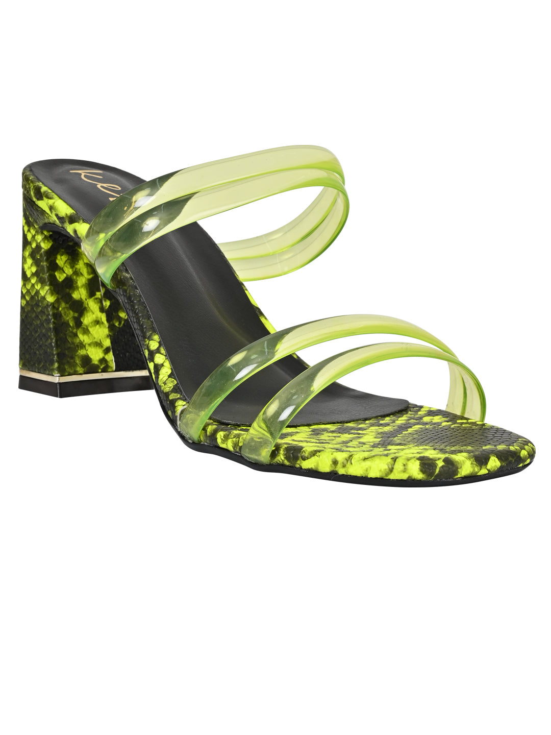 Footwear, Women Footwear, Fluorescent Green Sandals