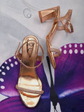 Footwear, Women Footwear, Rose Gold Sandals