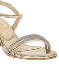 Women Golden Embellished Sandals