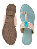 Footwear, Women Footwear, Pink One Toe Flats