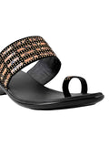 Women Copper Embellished Sandals