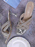 Women, Women Footwear, Silver Sandals