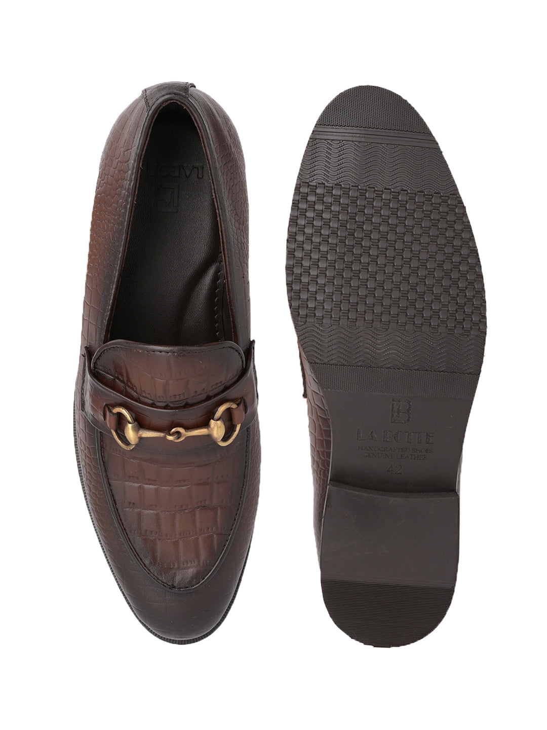 Men Brown Genuine Alligator Leather Shoes Size 10 Horsebit Loafer Casual  Slip On