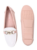 Women Pink & White Colourblocked Loafers