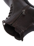 Men Coffee Solid Mid-Top Boots