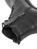 Men Black Solid Mid-Top Boots