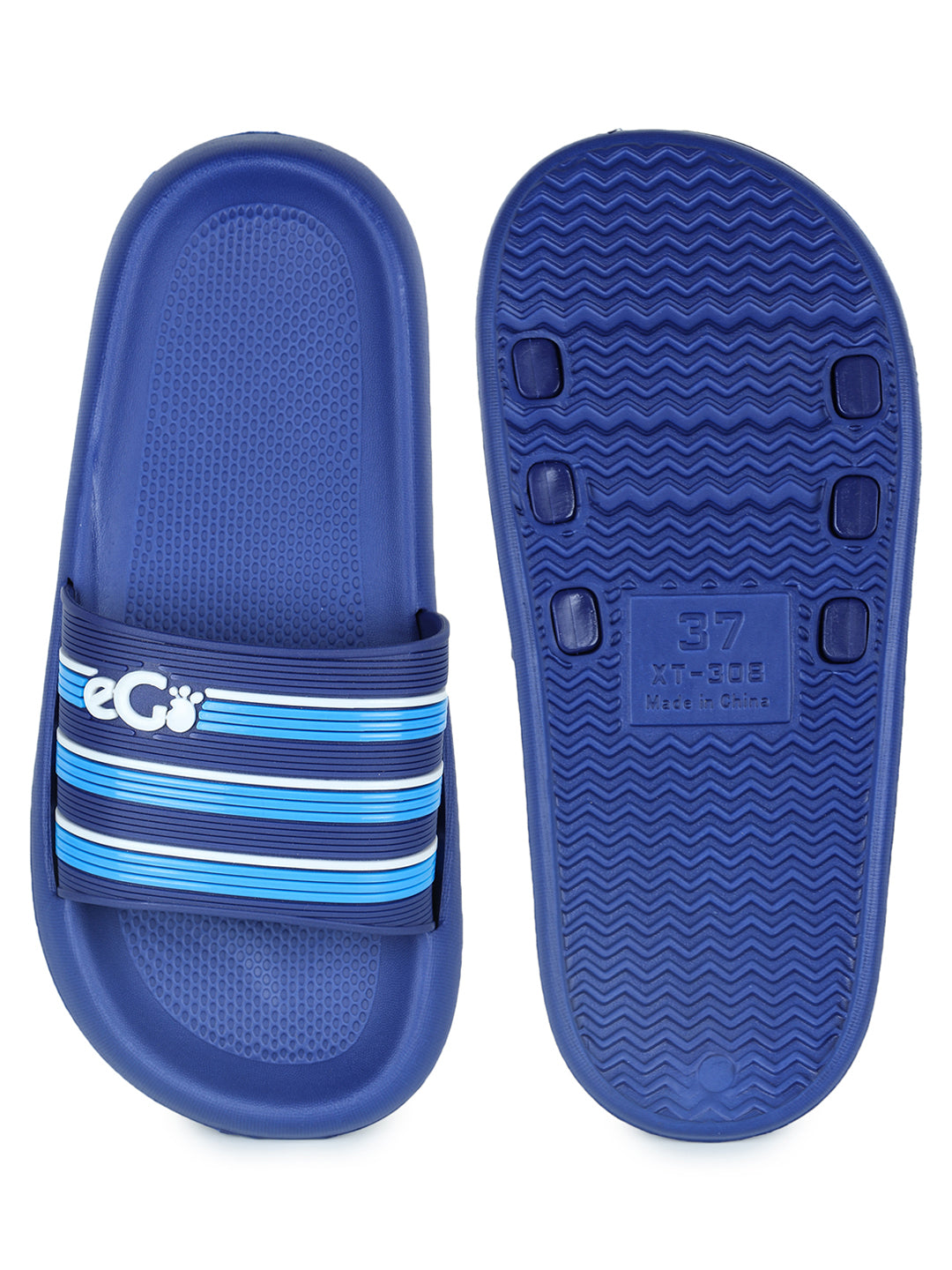 Footwear, Women Footwear, Navy Blue Slides